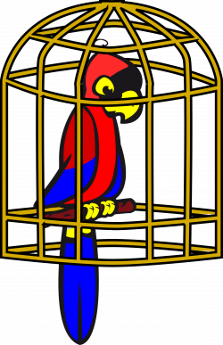 Clipart - Parrot in a cage