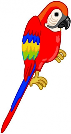 free clip art of parrots | Clip art of a red parrot with ...