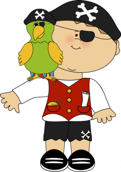 Pirate with a parrot on his shoulder. | Pirate Clip Art ...