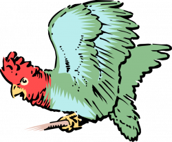 Parrot Perched on Branch - Vector Image