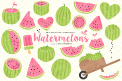 Watermelons Clipart | Graphic Designs for DIY Planners ...