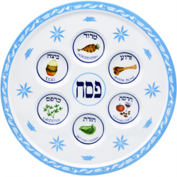 Passover Seder Plate Floral Design