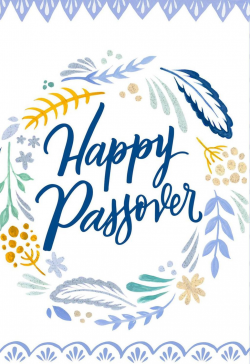 Blessings Flower Wreath Passover Card | Passover | Jewish ...