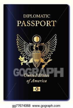 Clip Art Vector - Usa diplomatic passport. Stock EPS ...