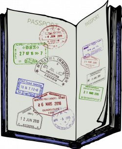 Clipart - Open Passport