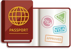 Passport with stamps for entry approved and visa 1designshop ...