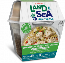 Creamy Alfredo Primavera Mini-Meal - Land and Sea Bowls