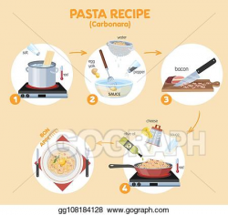 Vector Clipart - Cooking tasty pasta for the dinner ...