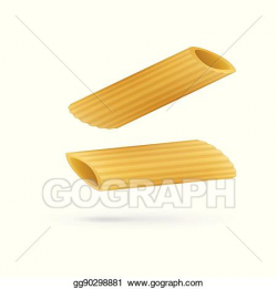 Vector Stock - Icon of penne pasta, macaroni. Stock Clip Art ...