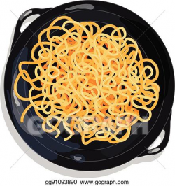 Clip Art Vector - Pasta. spaghetti in plate. Stock EPS ...