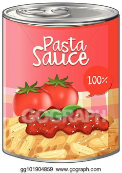 Vector Illustration - Pasta sauce in aluminum can. EPS ...