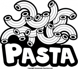Pasta clipart black and white clipart images gallery for ...