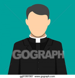 Vector Art - Catholic priest. pastor servant of god in ...
