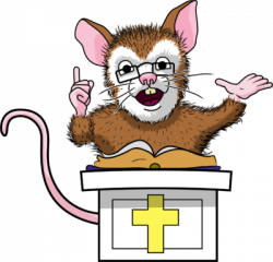 Image: A Mouse Preaching at the Pulpit | Christart.com