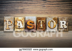 Stock Illustration - Pastor concept letterpress theme ...