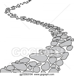 Vector Clipart - Isolated stone path. Vector Illustration ...