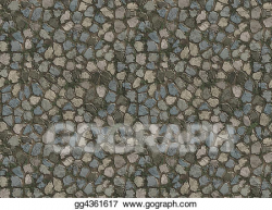 Drawing - Stone pavers. Clipart Drawing gg4361617 - GoGraph