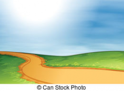 Horizon clipart pathway pencil and in color horizon ...