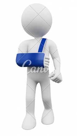 3D Man with Arm in Sling - Photos by Canva