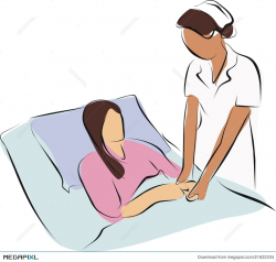 Nure Take Care A Patient Illustration 21622334 - Megapixl