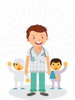 Clipart - Doctor And Patients