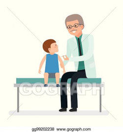 Vector Clipart - A visit to the doctor. caring for the ...