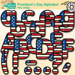 President's Day Alphabet Clip Art: Patriotic Graphics {Glitter Meets Glue}