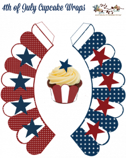 Fourth of July Party Templates | Pinterest | Cupcake wraps, Wraps ...