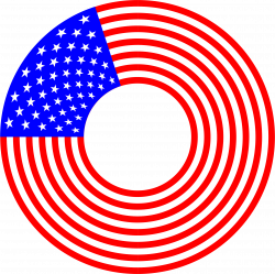 Clipart - Stars And Stripes Circle 2
