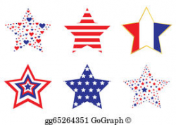 Patriotic Stars Clip Art - Royalty Free - GoGraph