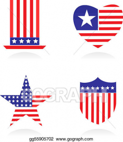 Vector Art - Elements and icons related to american ...