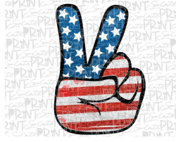4th of July, Peace sign, flag clipart, happy 4th of July, patriotic png  file for sublimation printing, stars and stripes clipart