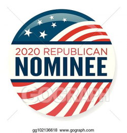 Vector Illustration - 2020 campaign election pin button or ...