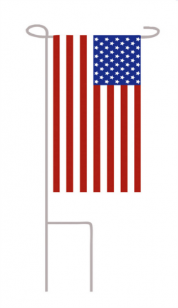 U.S. Patriotic Mini Memorial Flag With Stand