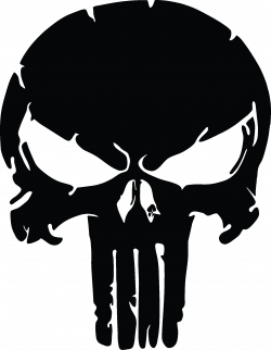 X2 - (TWO) The Punisher Skull, Distressed Vinyl Graphic Decal ...
