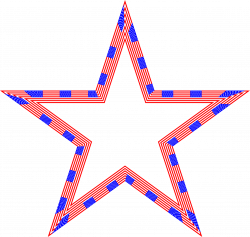 Clipart - USA Flag Star