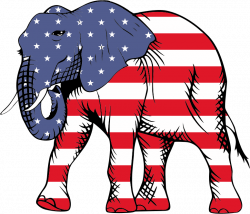 Clipart - Patriotic Elephant