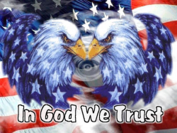 Clipart - In God We Trust (eagle & Flag) - ILoveUSA.com