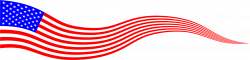 Clipart - Wavy USA Flag Banner