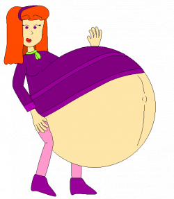 GIF] Daphne pats her big belly by Angry-Signs on DeviantArt