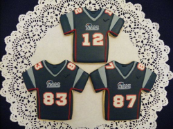 New England Patriot Jersey Cookies by ruthiescookies on Etsy ...