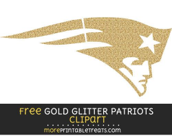 Free Gold Glittery New England Patriots Clipart Clear ...