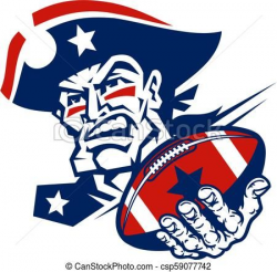 patriots football mascot Vector - stock illustration ...