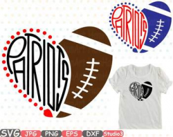 Patriots Hearts football sport sports clipart NFL football heart School  -712s