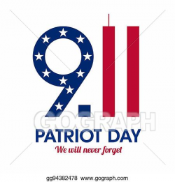 Clip Art Vector - Patriot day poster. Stock EPS gg94382478 ...
