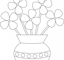 How To Draw Flowers In A Vase pattern flower vase clipart clipart ...