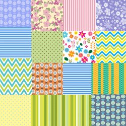 Clipart - Patchwork Quilt Pattern Background