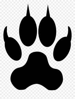 Image For Footstep Track Animal Clip Art - Blue Wolf Paw ...
