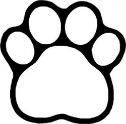 Dogs paw print clipart black and white - Clip Art Library