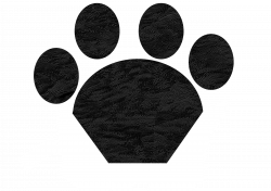 Clipart - Black Cat Paw